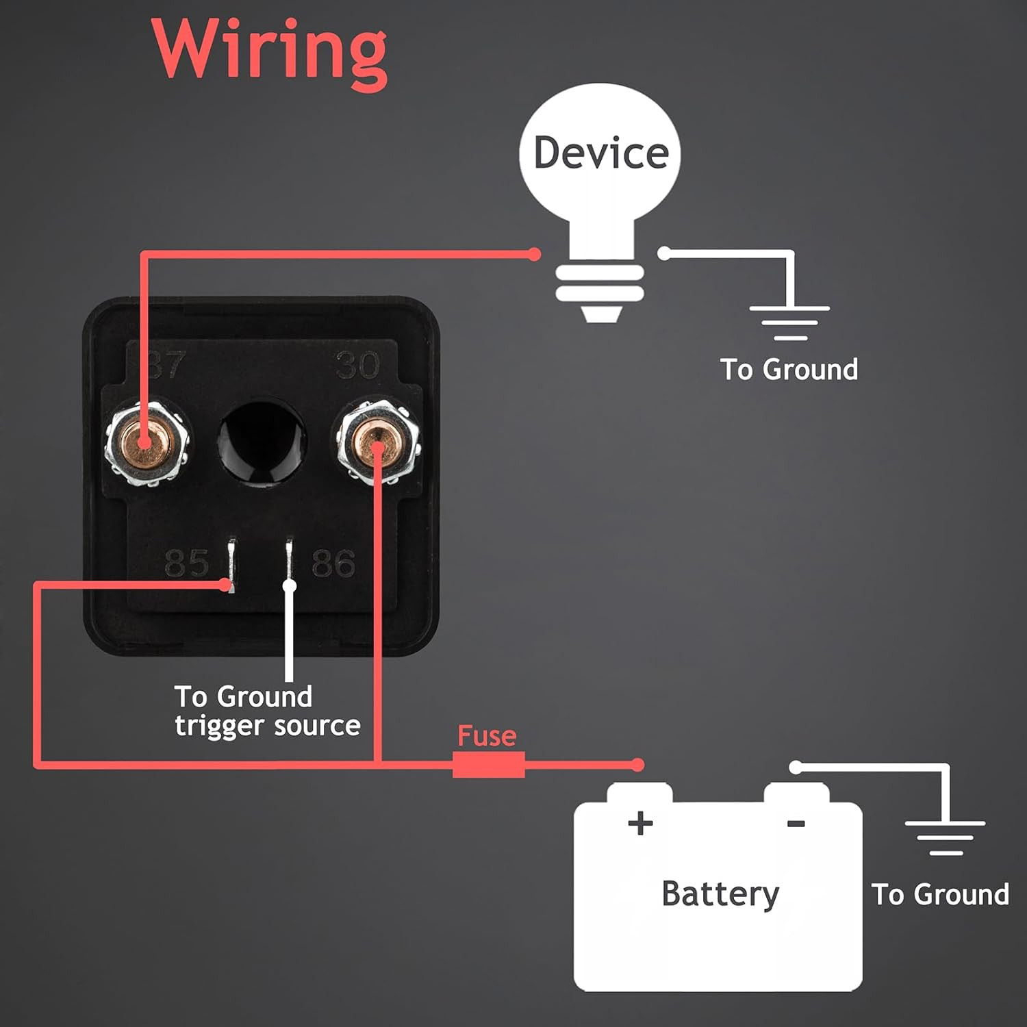2 Pack 12V 200 Amp Continuous Duty Relay Switch Car Starter Heavy Duty Split Cha