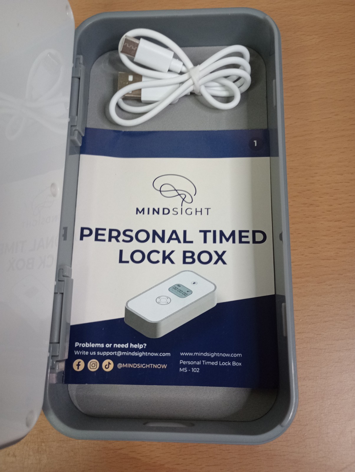 Mindsight Personal Timed Lock Box, Beat Everyday Temptations & Screen Time