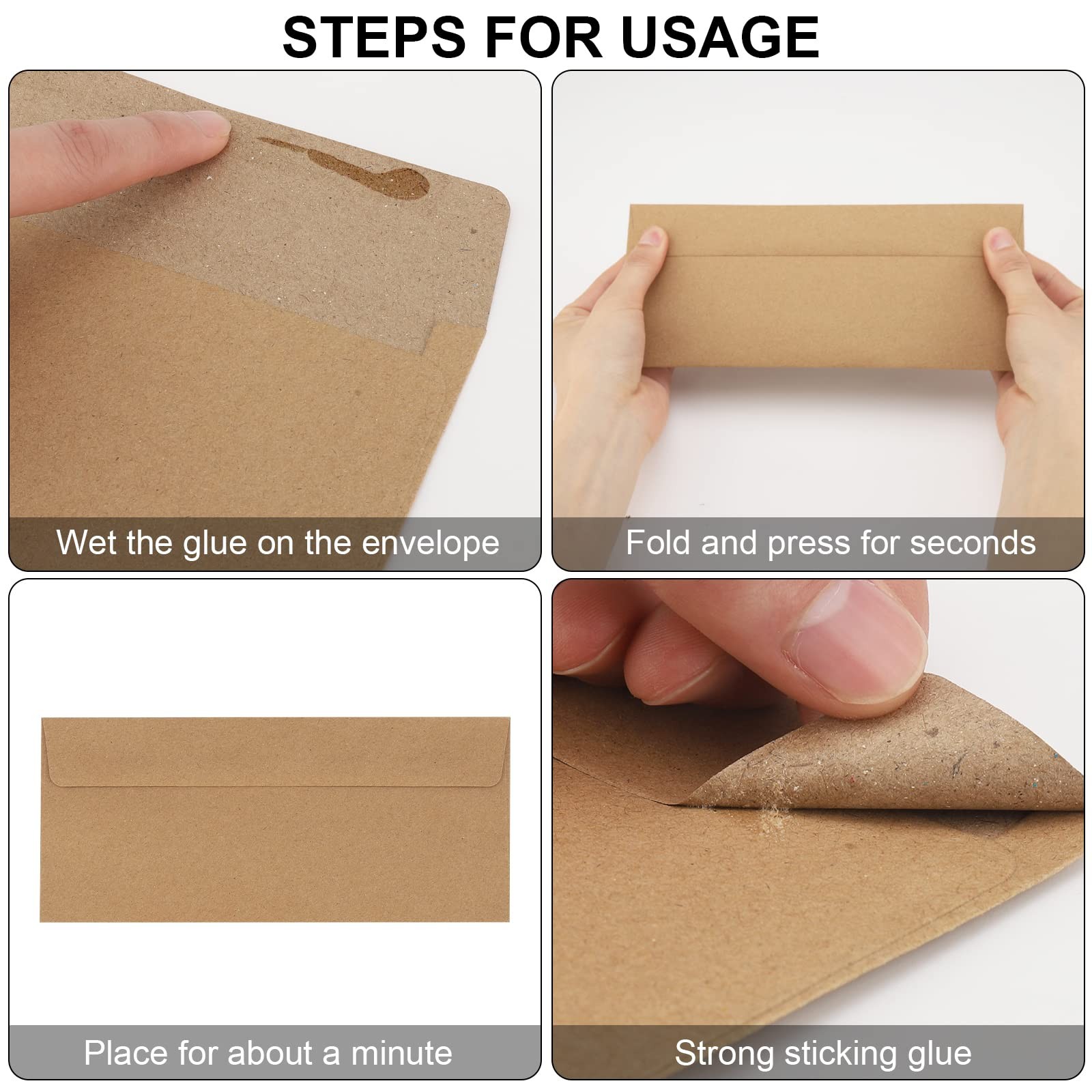 100 Pack #10 Business Envelopes 4-1/8 x 9-1/2 4.125 x 9.5 inches, Kraft-100