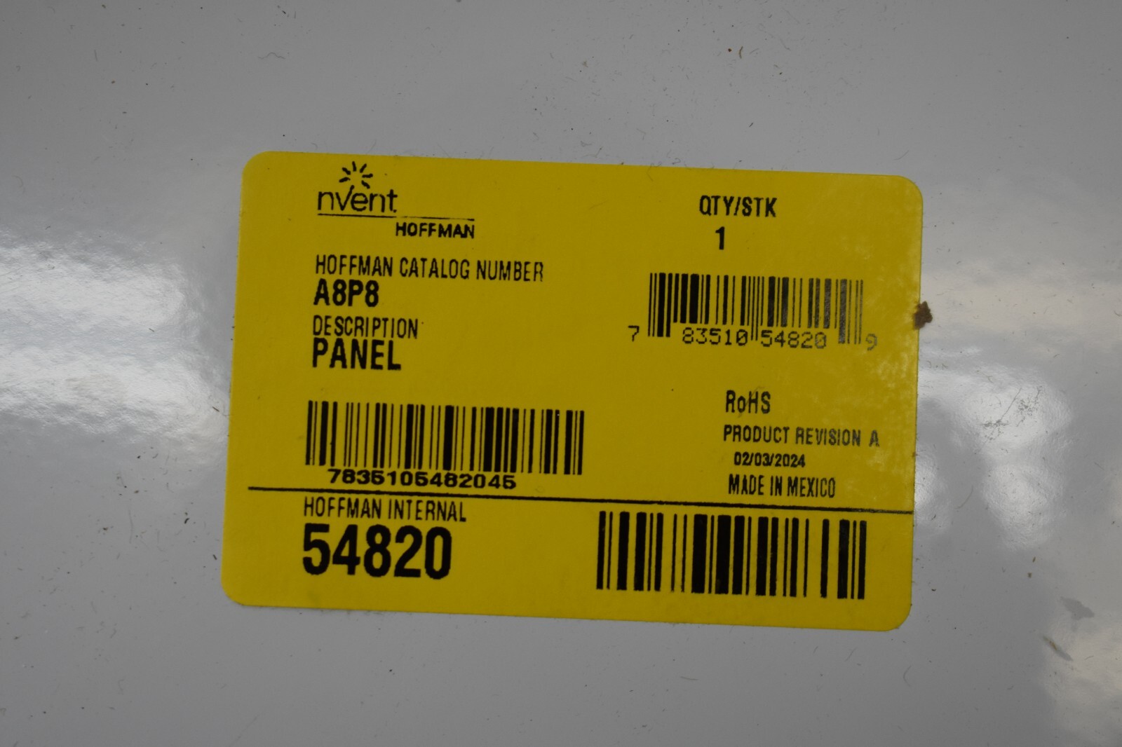 Lot of 4 nVent Hoffman Interior Panel Cover 8″ x 8″ White For Junction Box A8P8