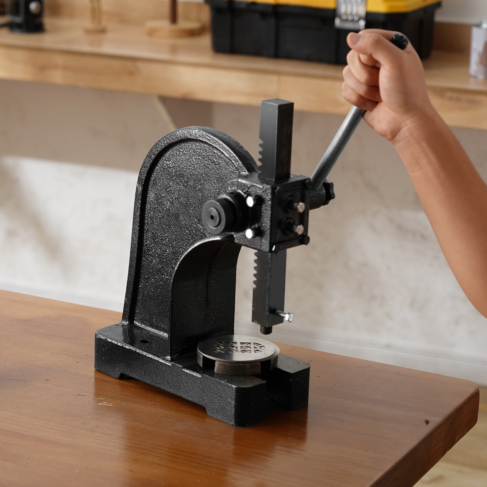 Arbor Press 1 Ton Manual Desktop Press Lever Mountable Bearings Cast Iron