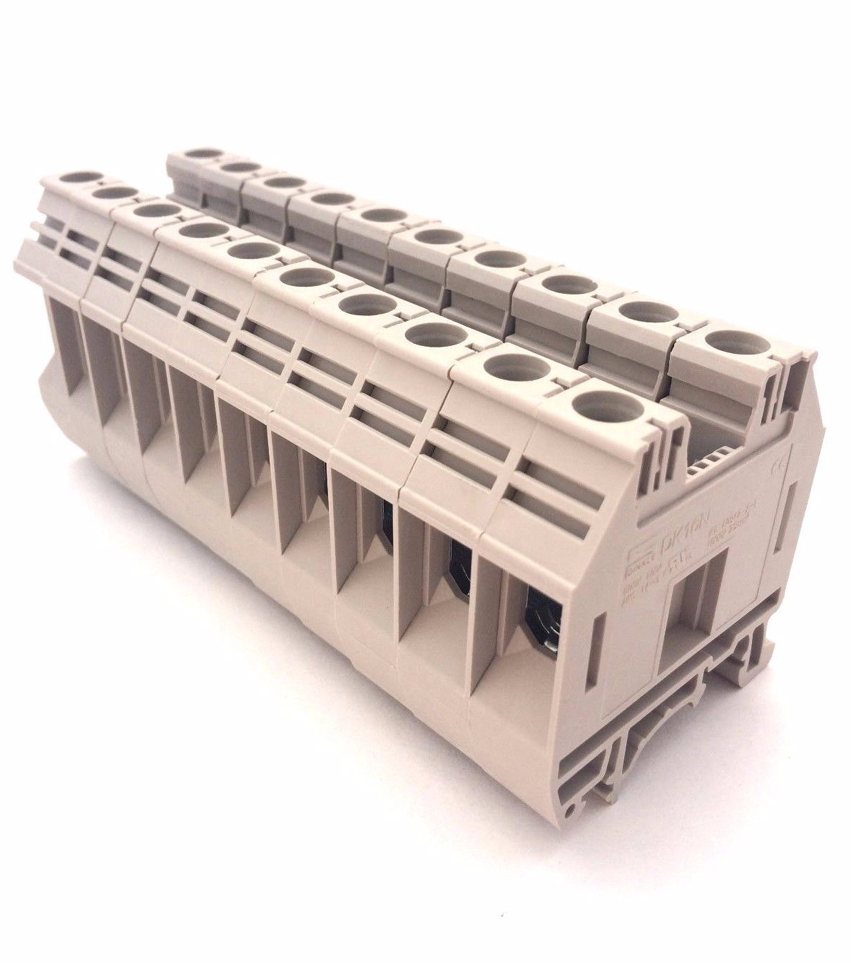 DIN Rail Terminal Blocks 10 Quantity DK16N Dinkle 3 AWG Gauge 100A 600V UL