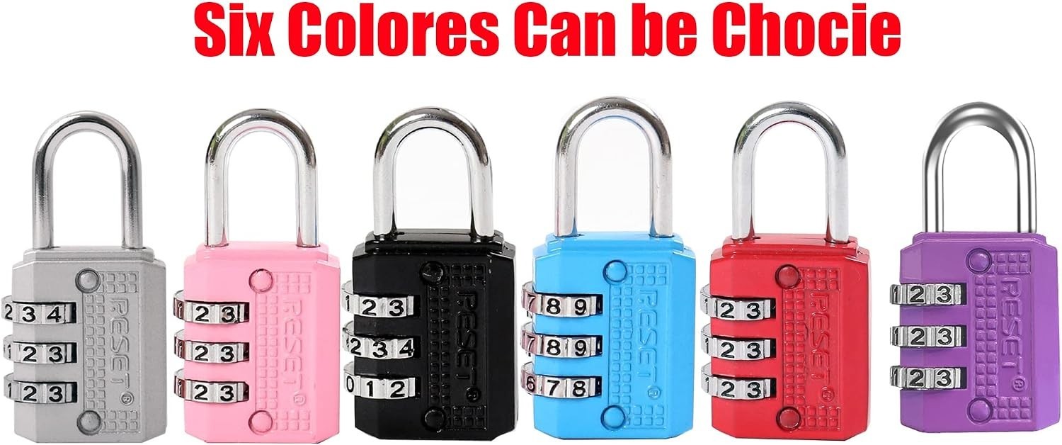 Stylish Red 3-Digit Combination Padlock – Ideal for Travel & Everyday Use