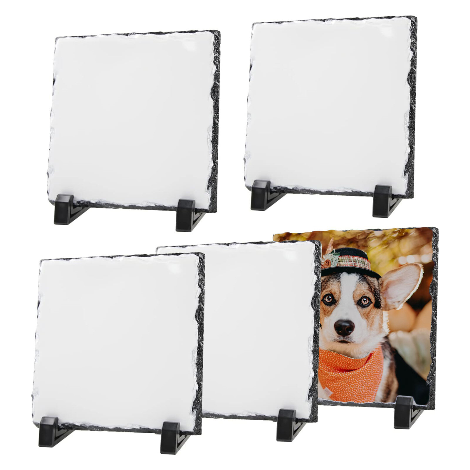 US Stock QOMOLANGMA 20pcs 7.87″ x 7.87″ Square Sublimation Photo Slate