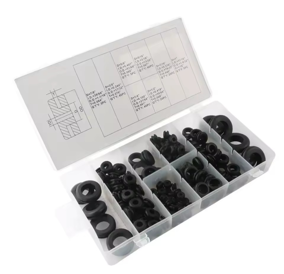 180 Pcs Rubber Grommet Kit Firewall Hole Plugs Wiring O-Ring Assortment Set