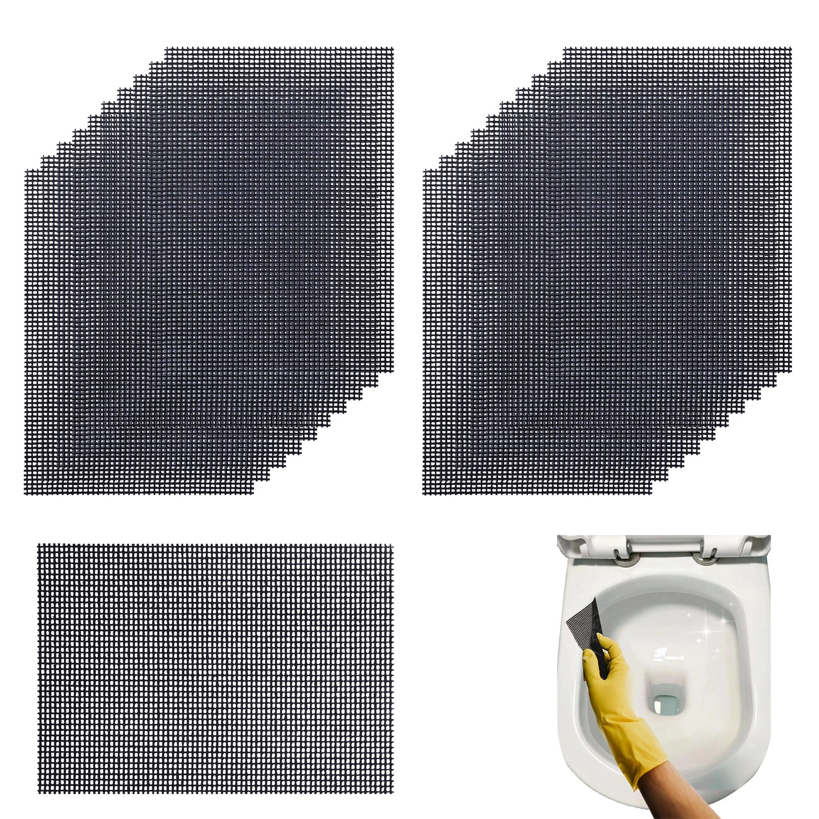 10 Pcs Cleaning Screens for Toilets Cleaner Hard Water 5.5 x 4 Inch Pads