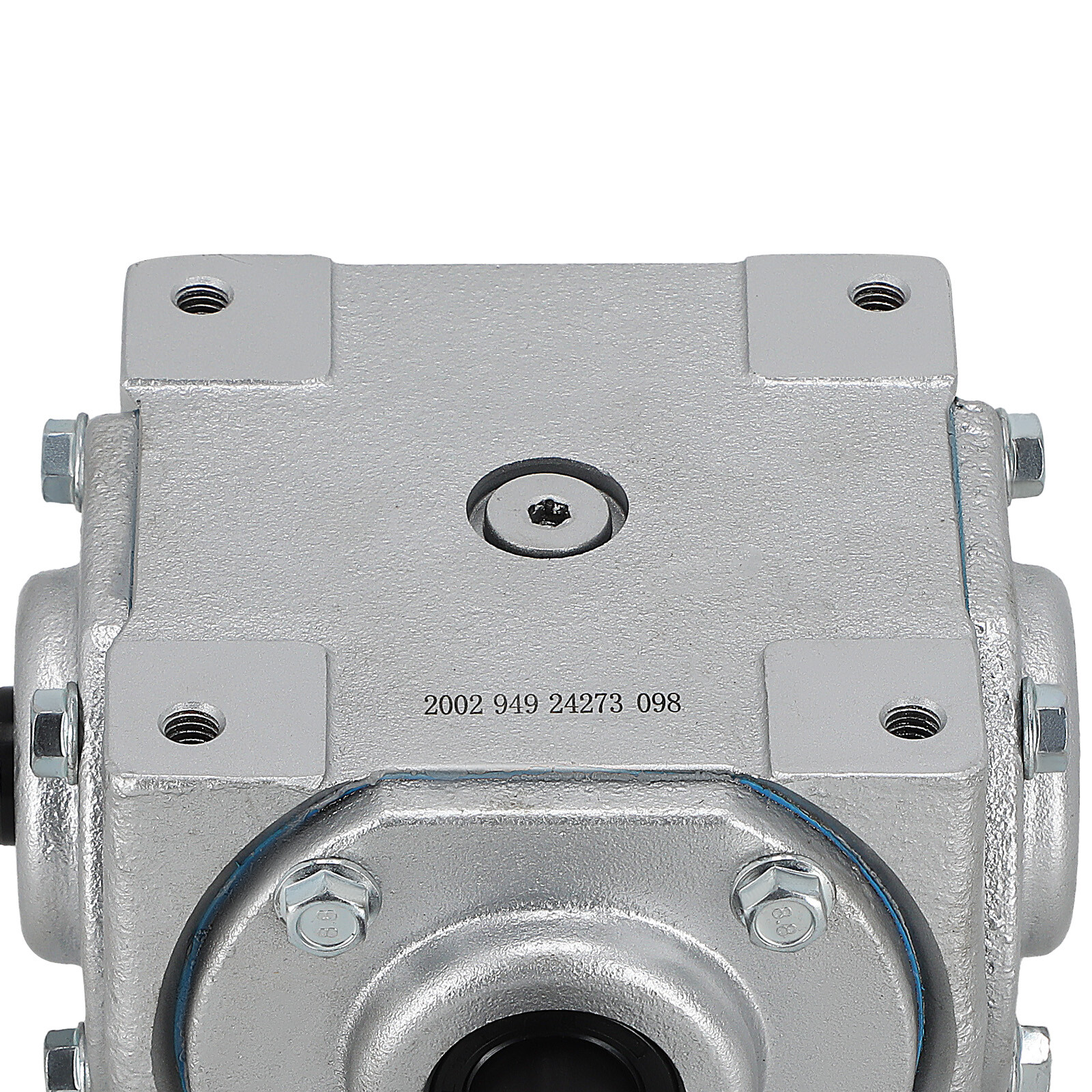 40 HP Right Angle Bevel Gearbox with 2 Keyed Shafts CW/CW 1:1 Clockwise