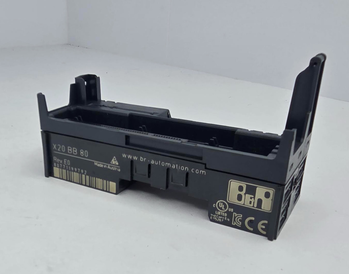 B&R X20BB80 Rev E0 X20 Bus Base Module 24VDC 10A PLC Base Supply Module