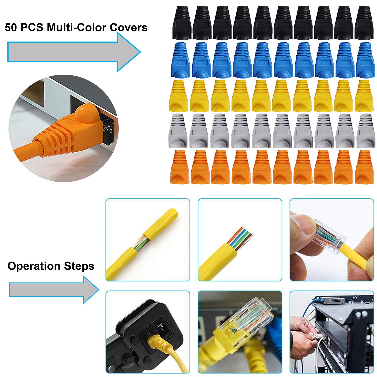 TAIWAIN RJ45 Crimper Cable Network Repair Set Tool, RJ11/RJ12 Crimp Wire Stri…