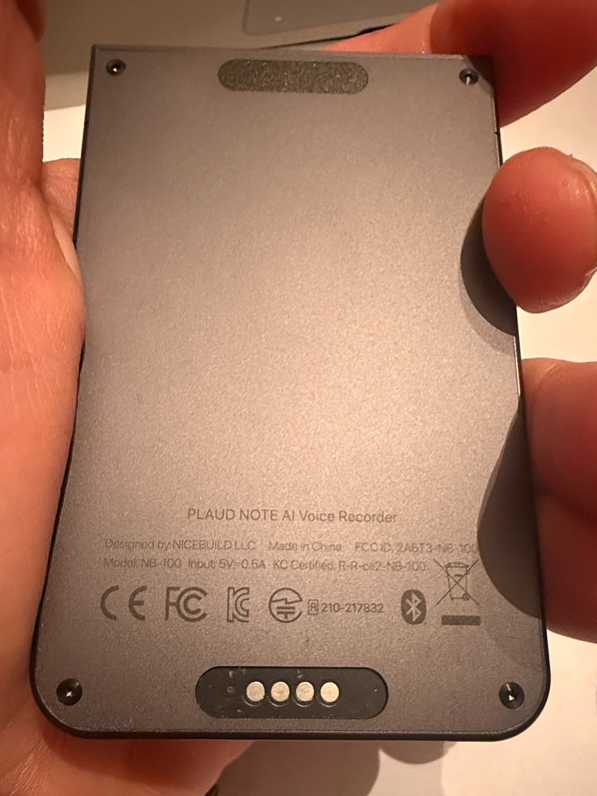 PLAUD NOTE AI Voice Recorder NB-100 Grey, Dual Engine