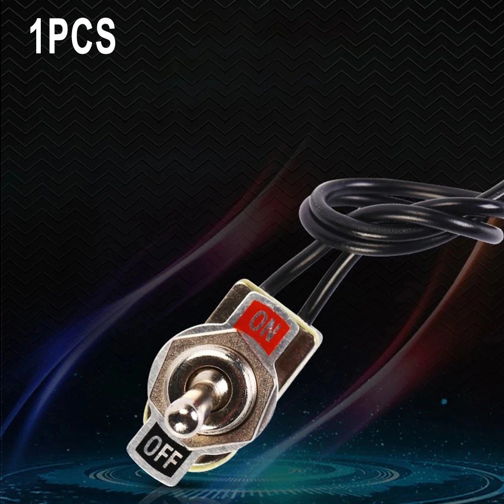 SPST Toggle Switch 6A 125V On Off Rocker Switch with Wire 12mm Mount