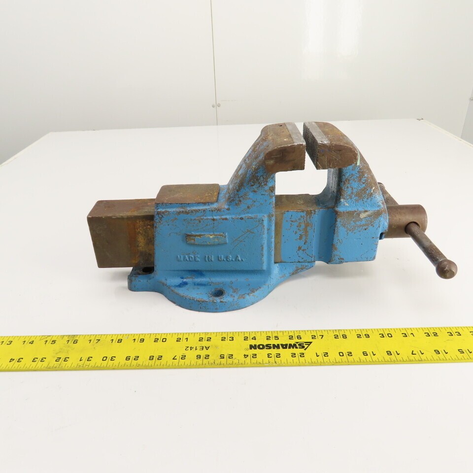 Columbian 4″ Steel Jaw Stationary Machinist Bench Vise 5-3/4″ Open USA Made