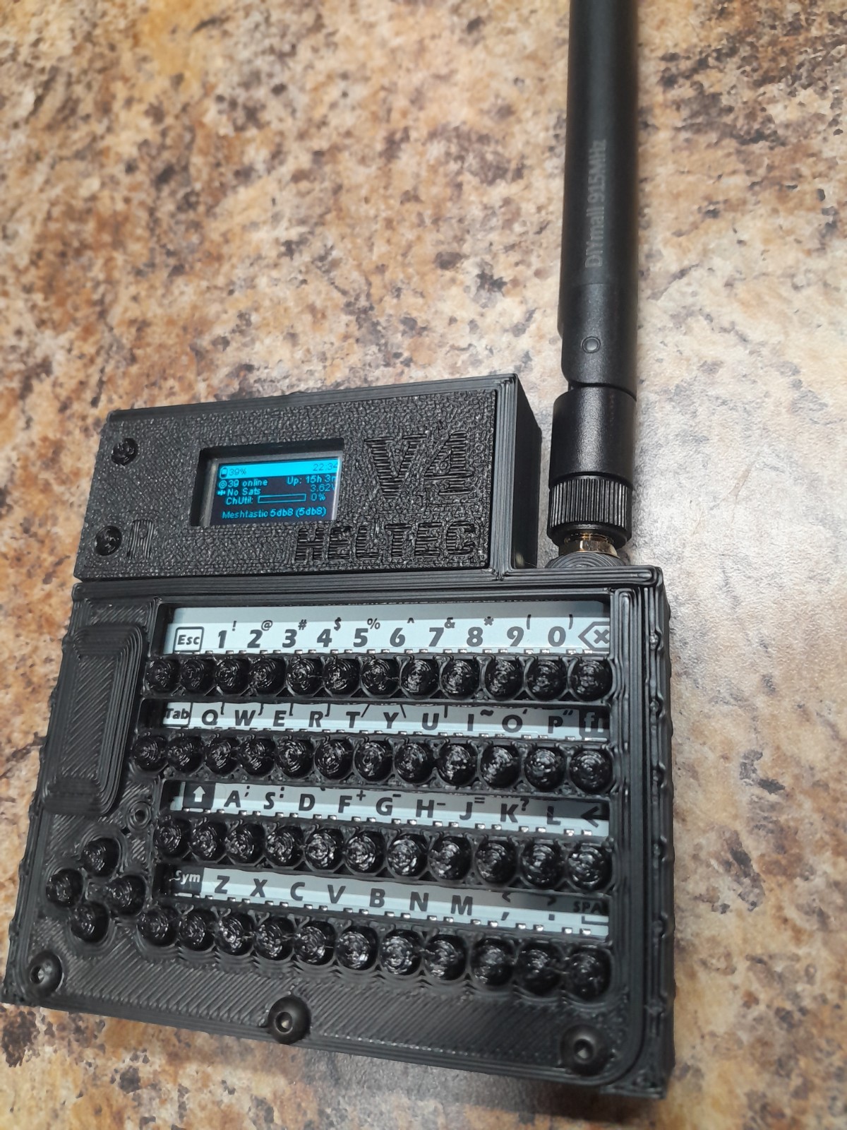 Meshtastic STAND ALONE node READY TO USE Heltec V4 3000mah battery BLACK