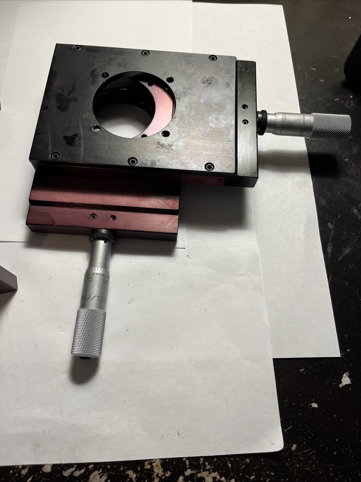 LOT (3) ARDEL KINAMATIC PRECISION LINEAR STAGE STARRETT MICROMETERS