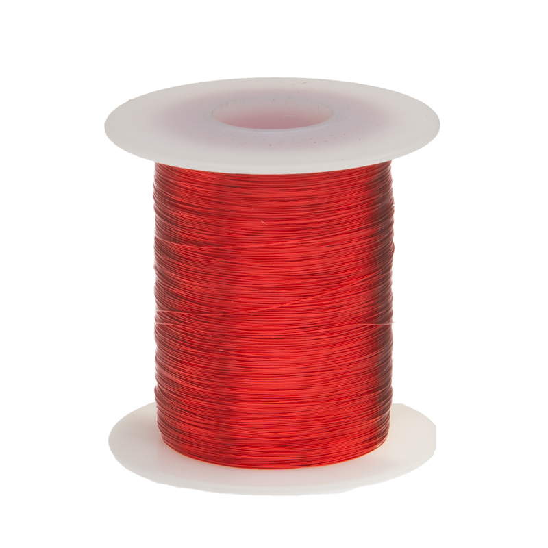 27 AWG Gauge Enameled Copper Magnet Wire 2 oz 200′ Length 0.0151″ 155C Red