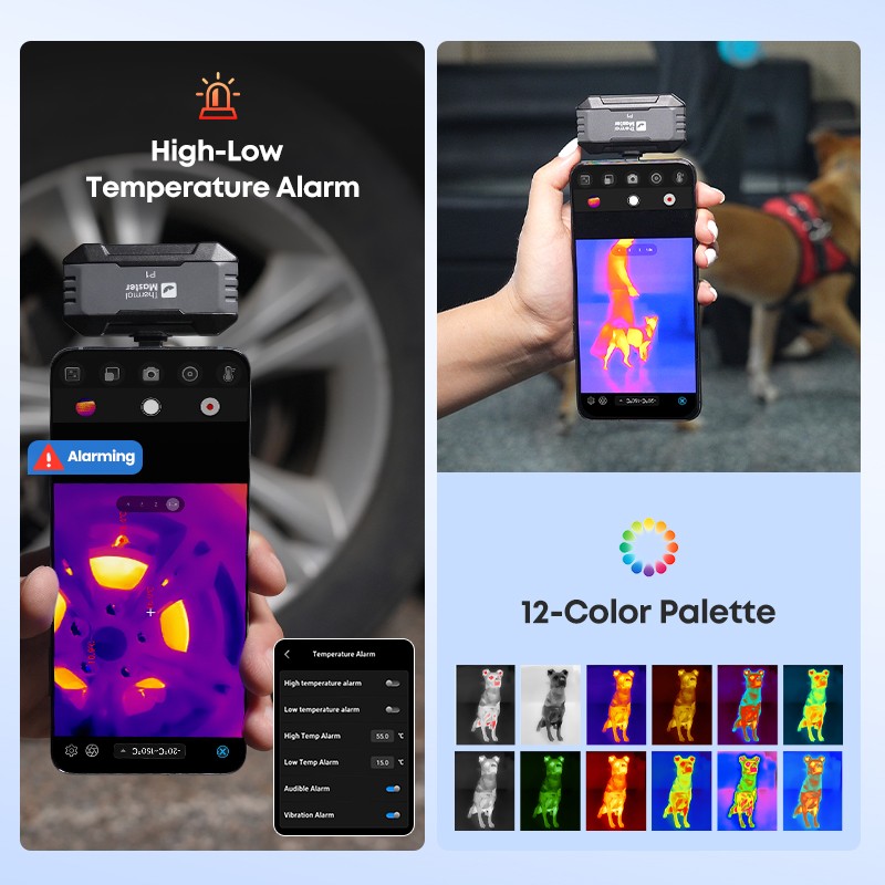 320*240 X³IR Resolution P1 Thermal Imaging Camera IOS&Android 600℃ Type-C 25Hz