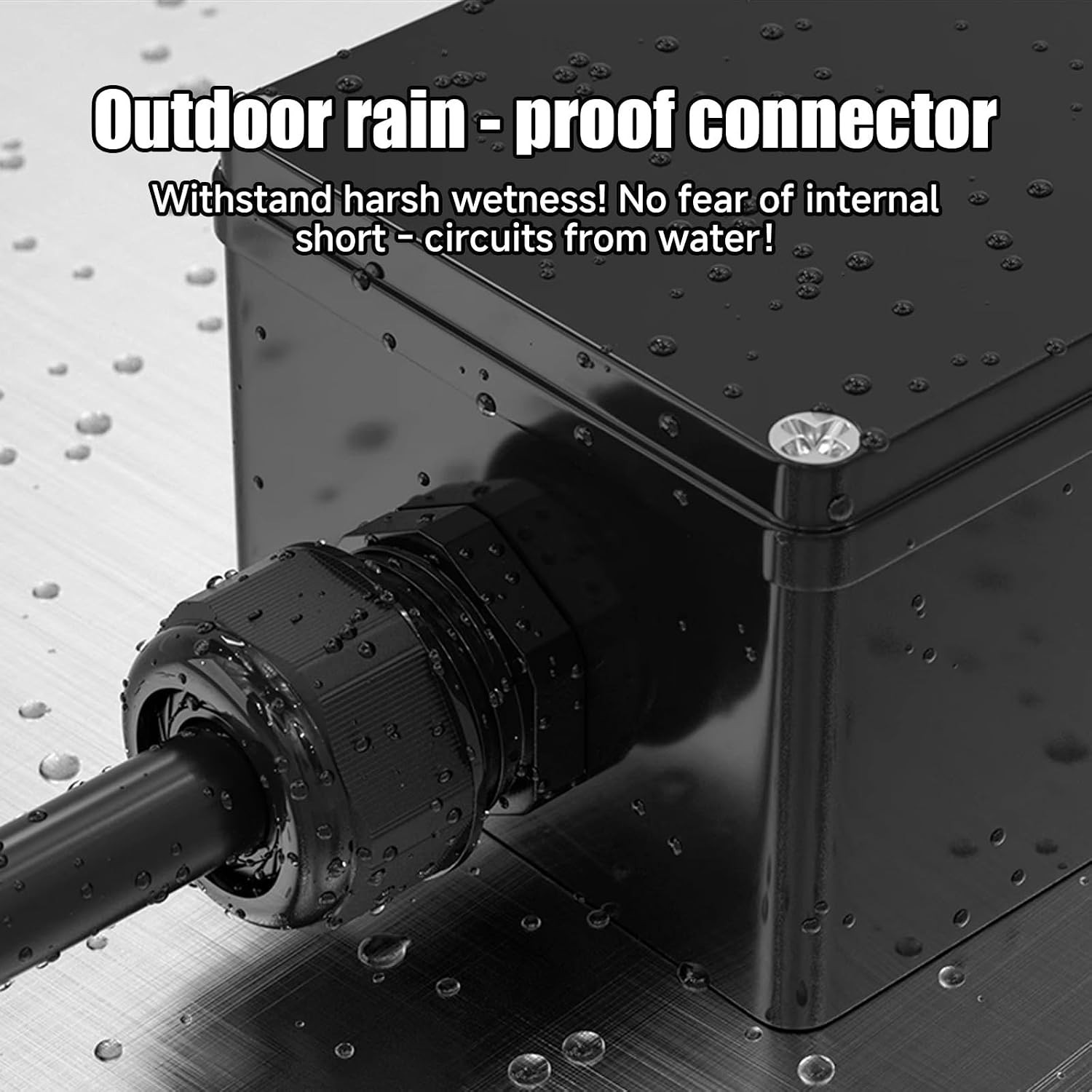 Cable Glands 50 pcs Cable Gland Waterproof joints, Adjustable Black 3-16mm Wa…