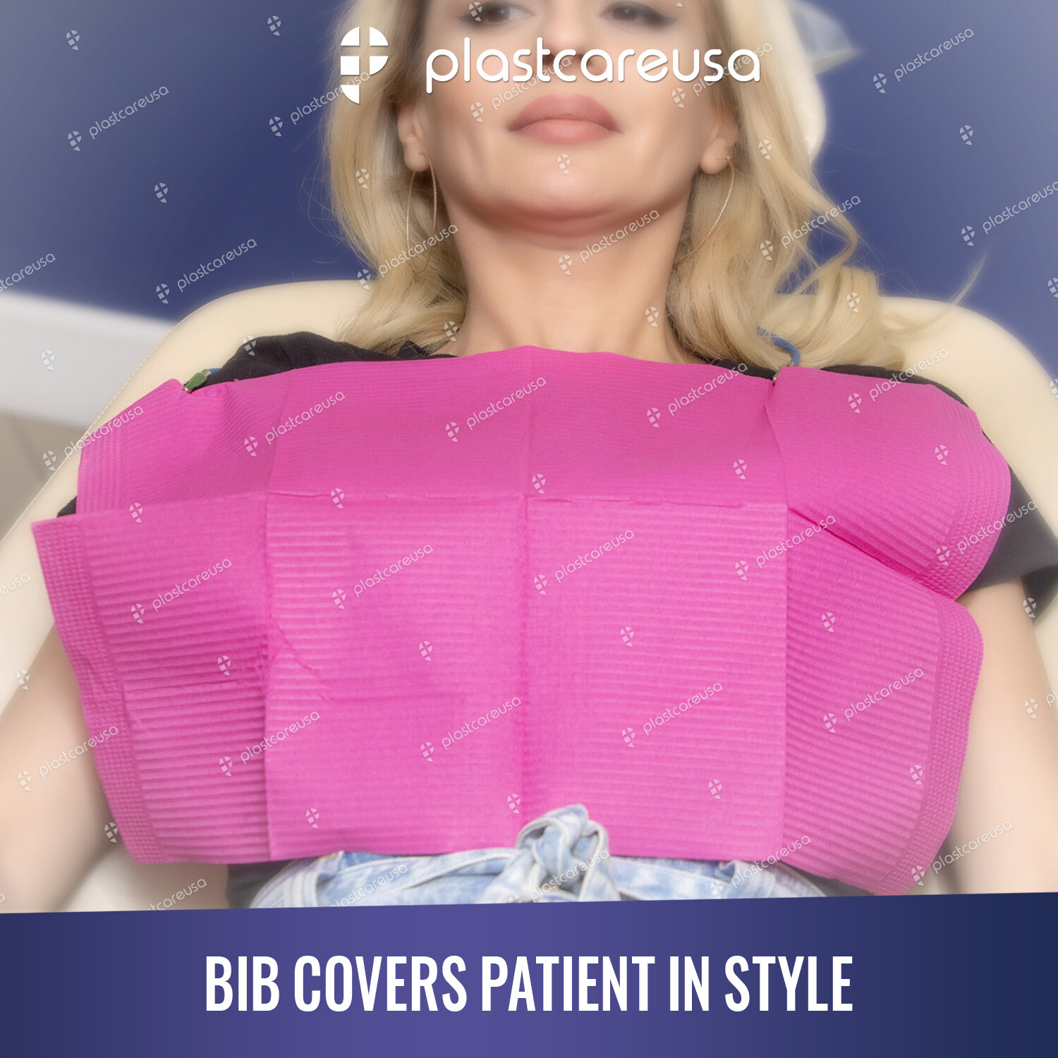 Bag of 50 13″ x 18″ Disposable Dental Bibs, Tattoo Piercing Waterproof Patient