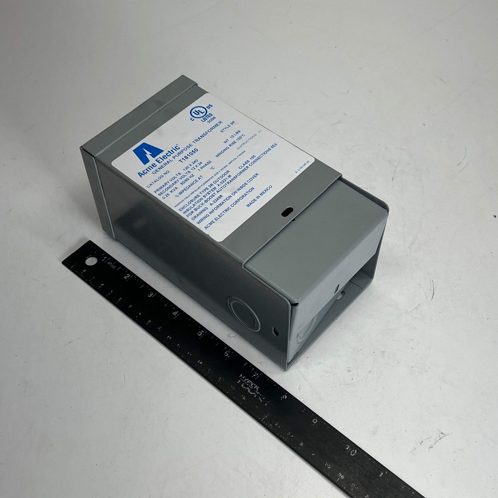 ACME ELECTRIC Buck-boost Transformer Encapsulated Core 250 VA 1-Phase T181050