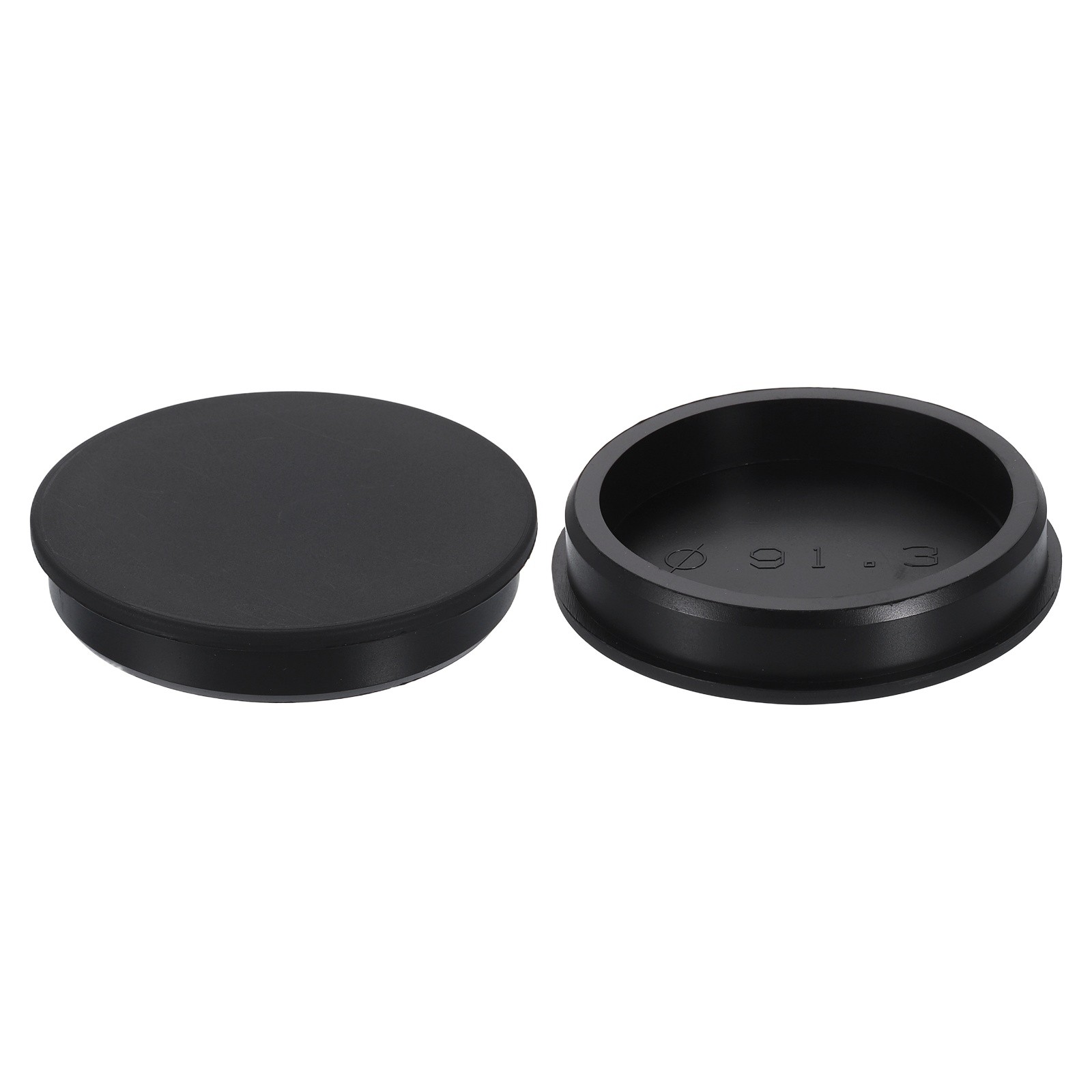 2Pcs Silicone Hole Plugs Round Rubber Stopper for 90mm/3.54″ Hole Black