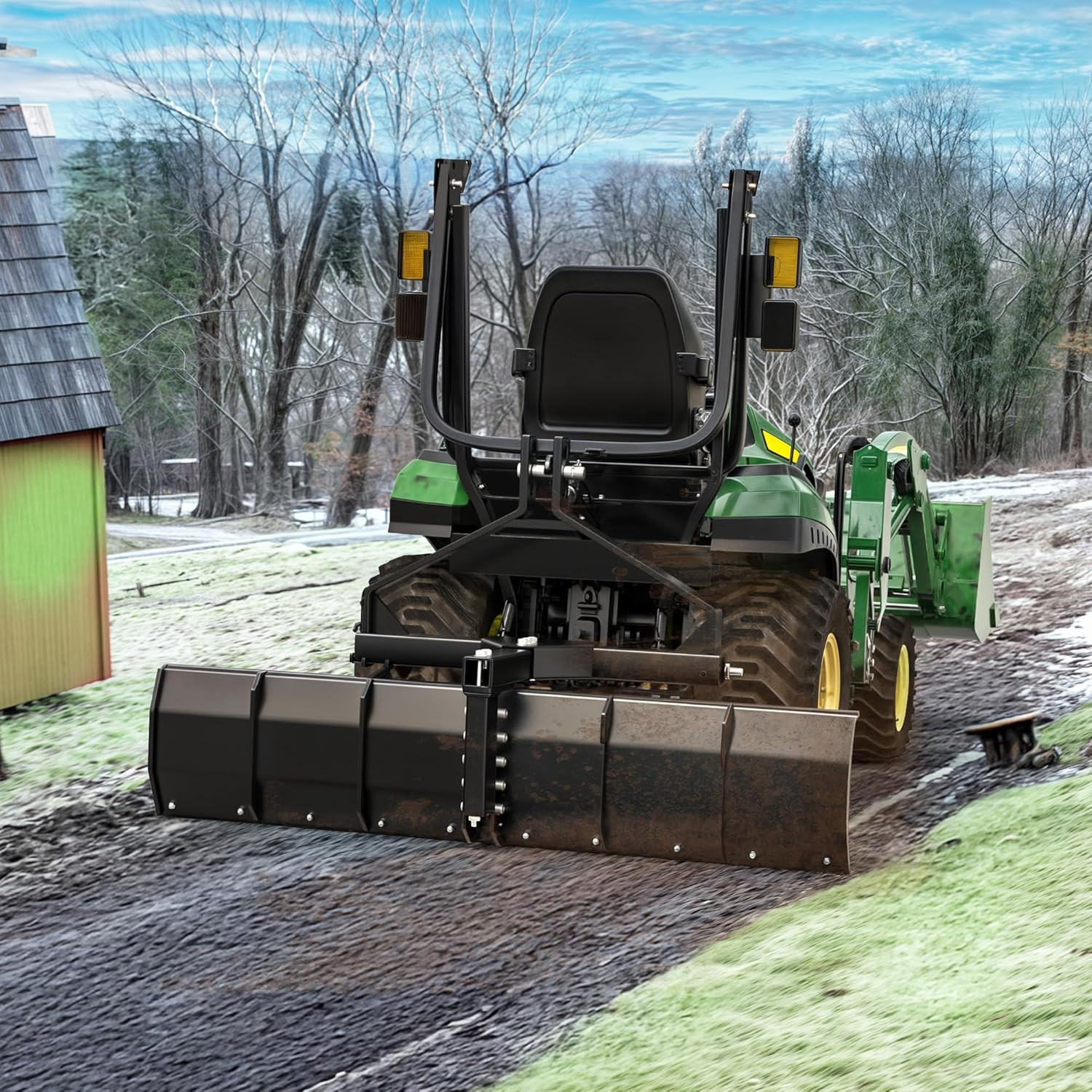 52″ Heavy Duty 3-Point Grading Blade Scraper for CAT 1 Tractors