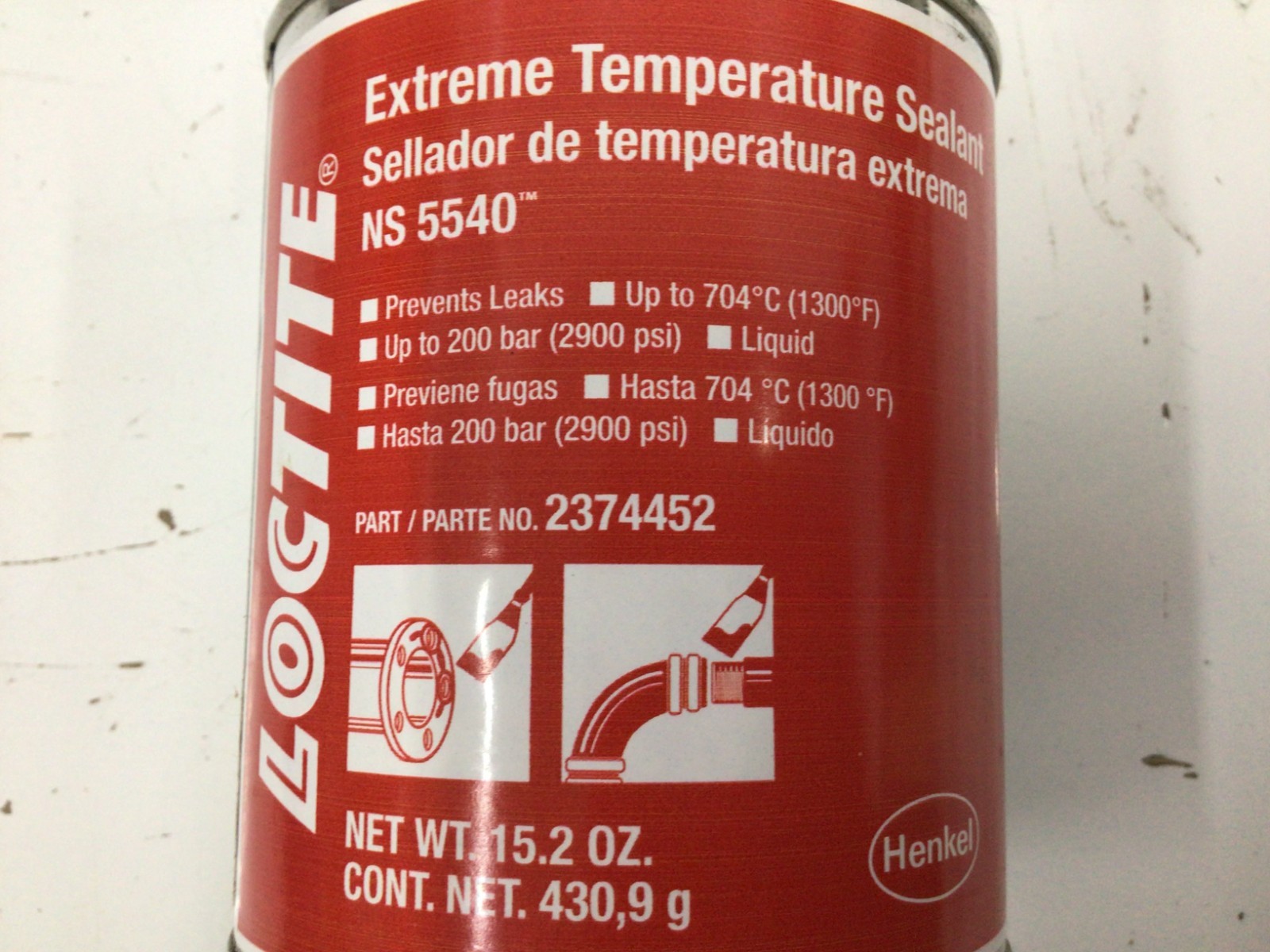 LOCTITE High Temperature Sealant: NS 55400, 15.99 fl oz, Brown, 2374452, 02/28