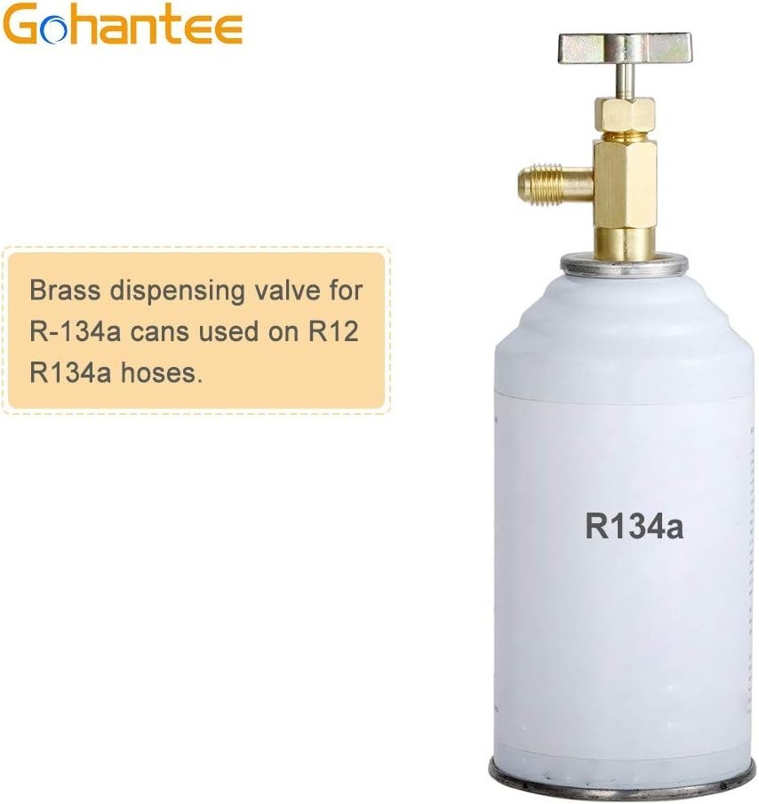 R134A Can Tap, Puncture R134a Refrigerant Dispenser with Tank Adapter for 1/4…