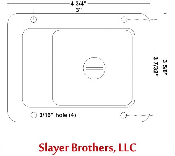 Custom Polished Stainless Steel Paddle Handle Door Latch + Latch Strike Plate