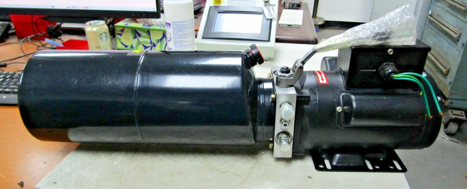 💥NEW VEVOR MANDONG 3HP HYRDAULIC PUMP POWER UNIT 3420 RPM 220V 1Ø 56FR LW90L-2