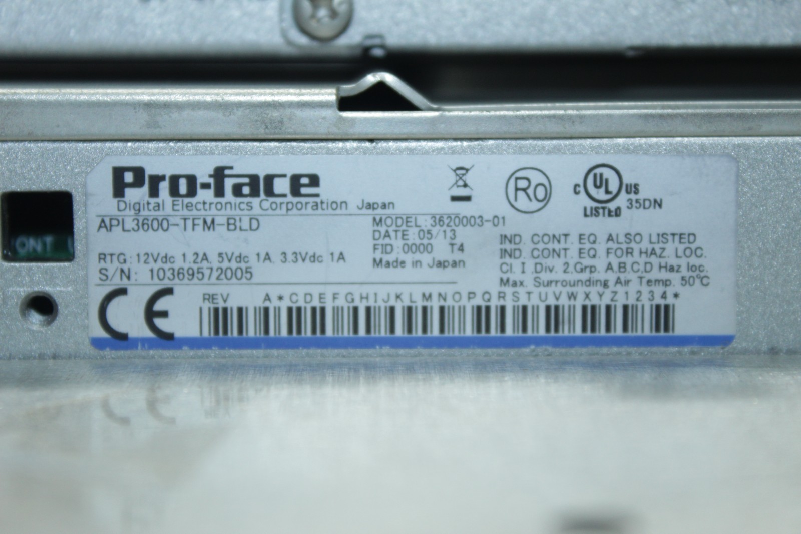 Pro-face 3582302-01 Industrial Pc Ac100-240V 50/60Hz APL3000-BA-2CD2G-2P