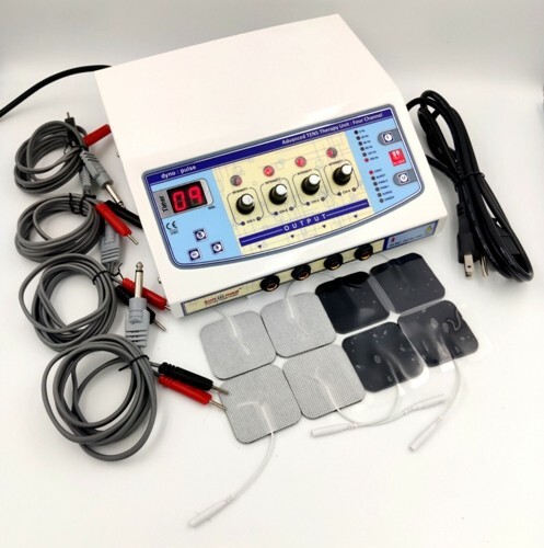 Electrotherapy/Dynoplus 4 Channel Massager Sticky Pads LED Display Unit & Access
