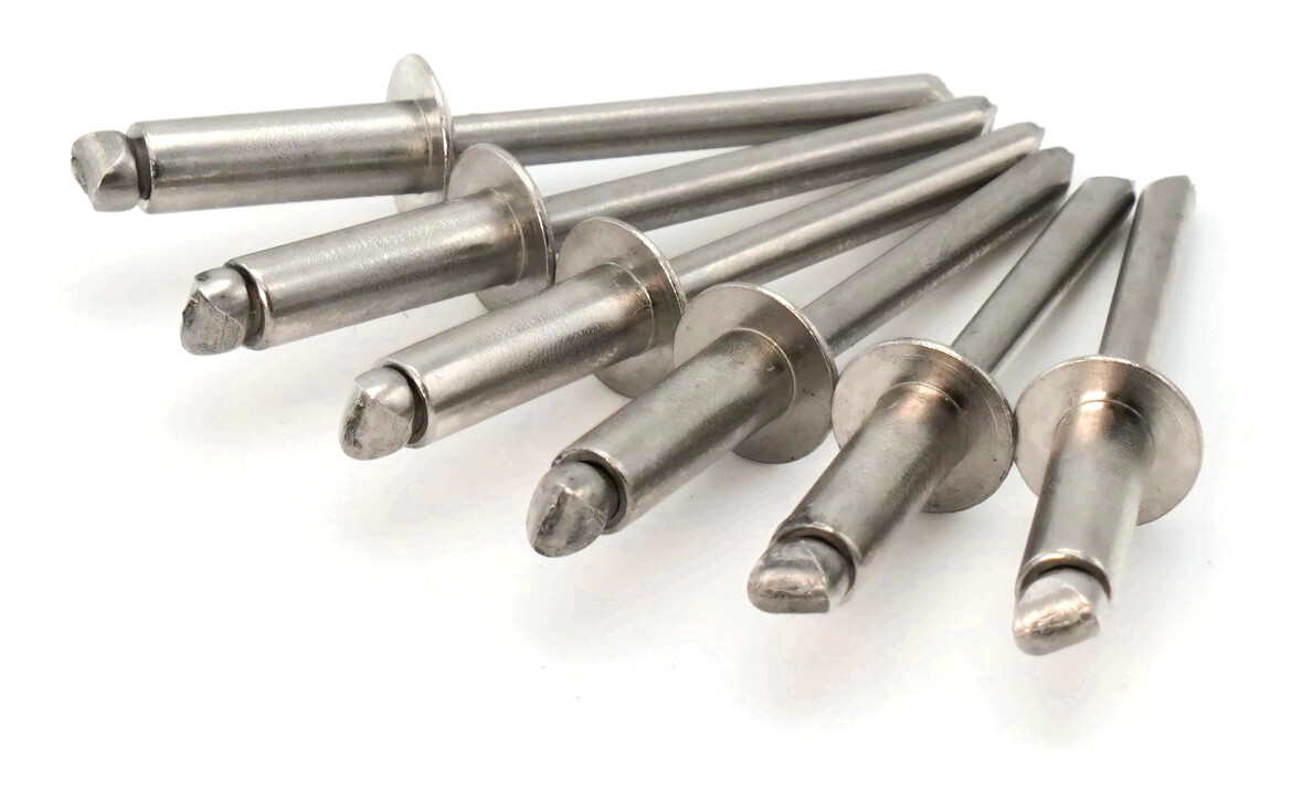 Stainless Steel Pop Rivets 3/16 Diameter #6 All 304 Stainless Steel Blind Rivets