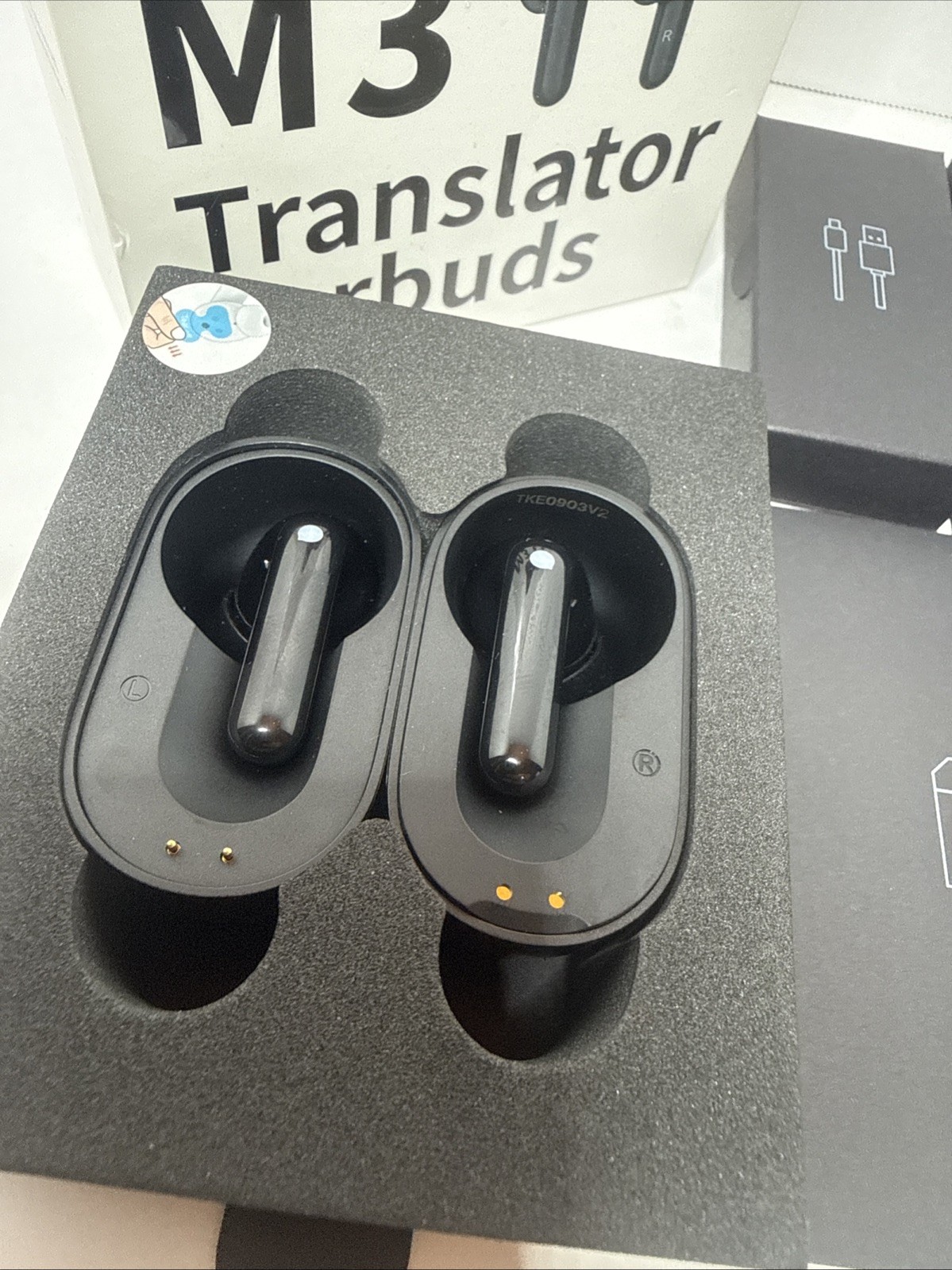 Timekettle M3 Translator Earbuds, Two-Way Device with App, 40 Languages Black
