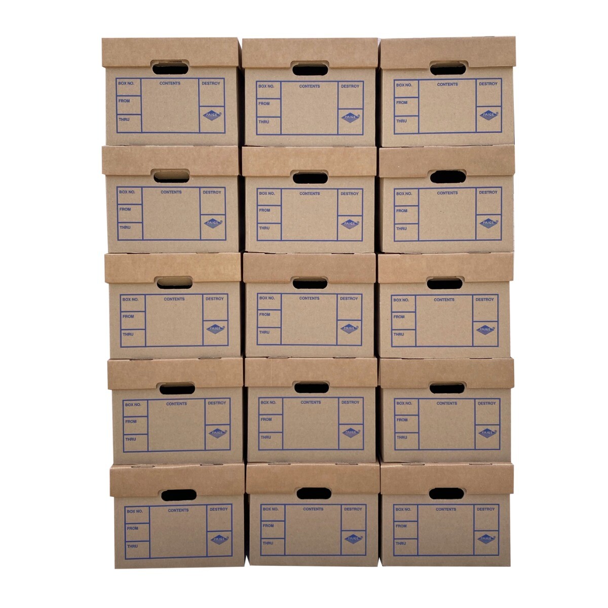UBMOVE File Boxes 200# Strength, Small, 15″ x 12″ x 10″, 15 Pack