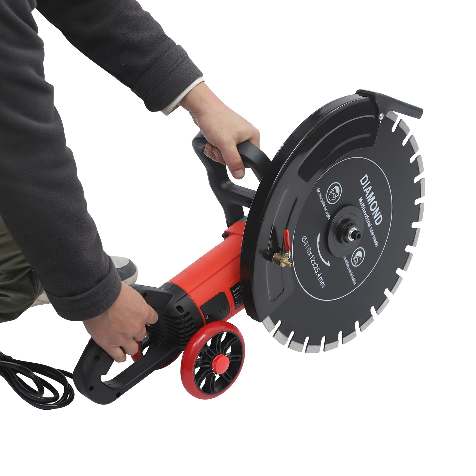 16.14″ Electric Concrete Saw Wet/Dry Saw Cutter with Water Pump and Blade 4000W