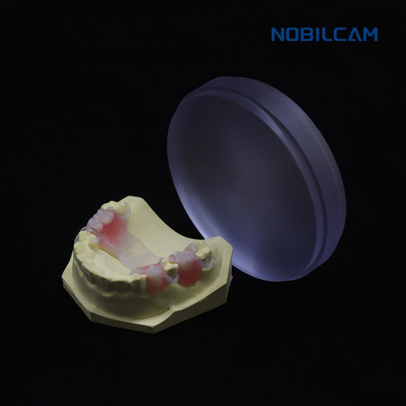 NOBILCAM 98mm Clear PMMA Disc Clear Color Disc for Lab CAD/ CAM
