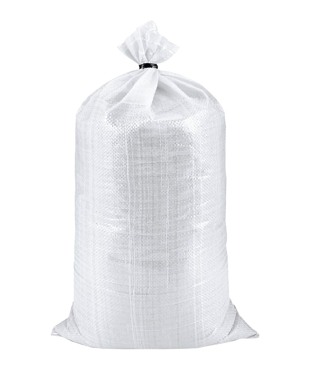 Heavy Duty Sandbag, Poly Woven Garbage Bag, White Non-Printed, 22″ X 36″