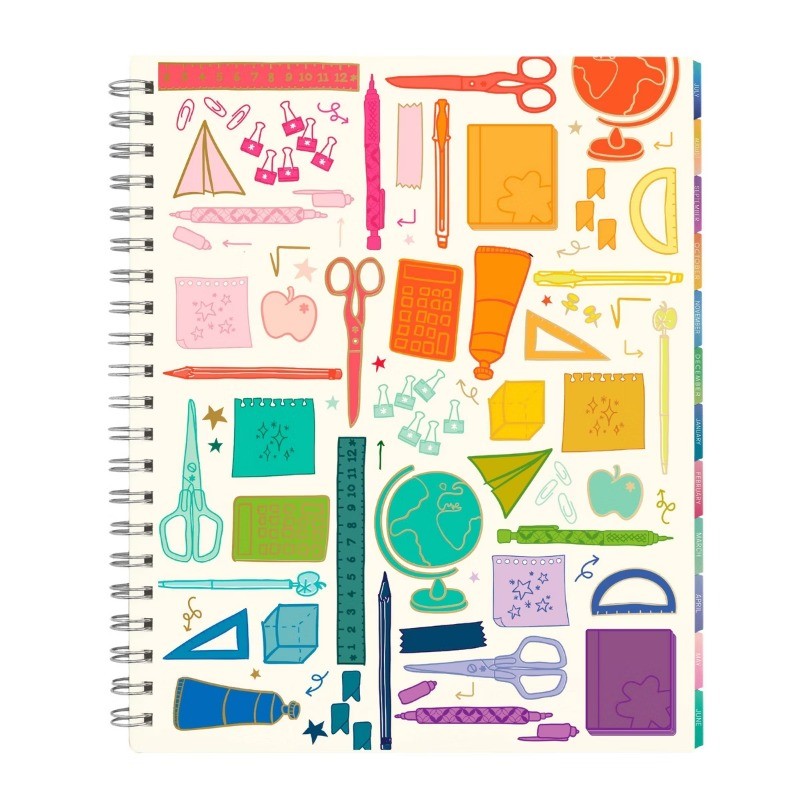 Inspired by Erin Condren 9″x11″ 2026-2027 Teacher Planner School Supplies