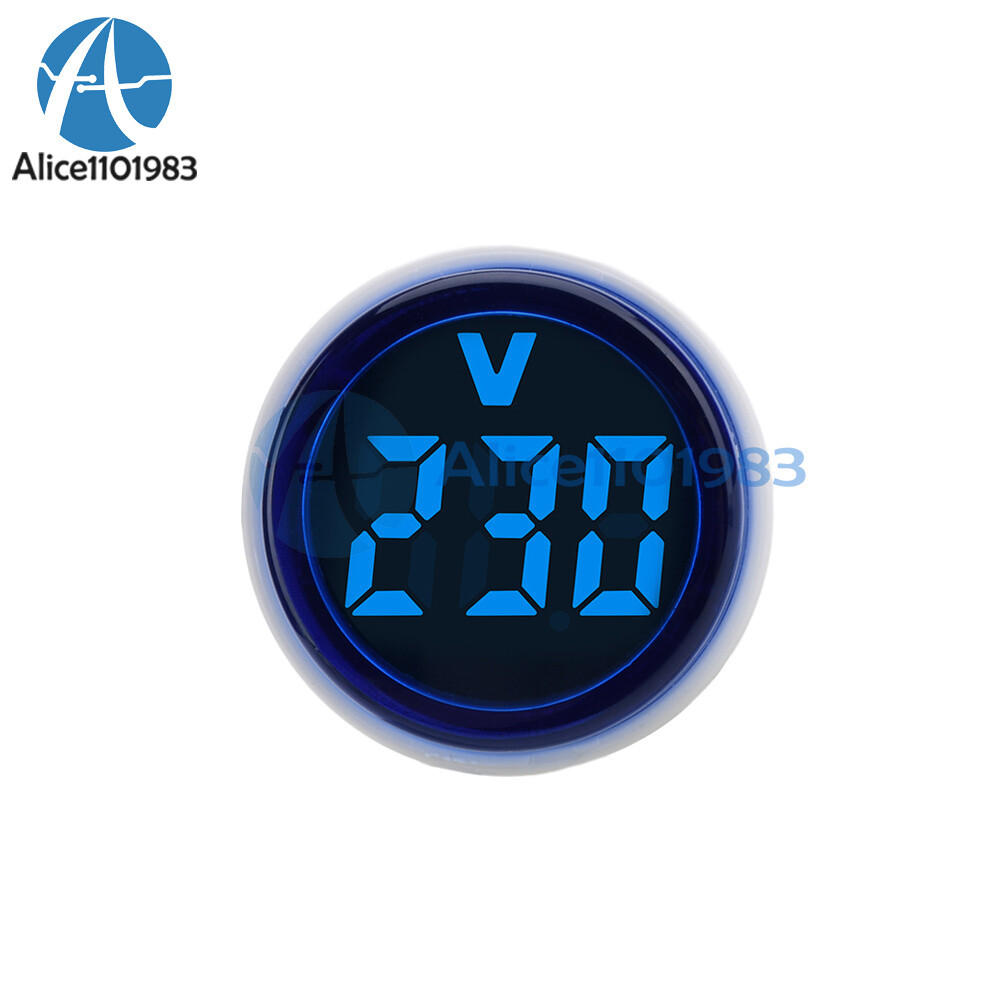 10pcs AC 220V EU Plug LED Digital AC Voltmeter Indicator Voltage Meter 50~500V