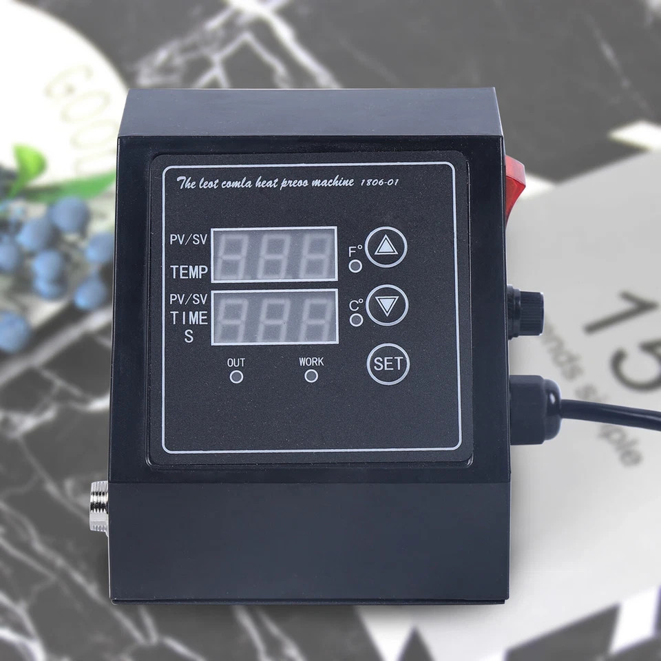 Heat Press Digital Dual Display Control Box-Temperature For Heat Press Machine