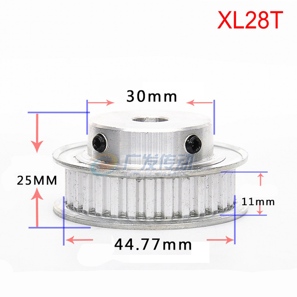 XL 10T-100T Timing Belt Pulley Synchronous Wheel Select Bore for 10mm Width Belt