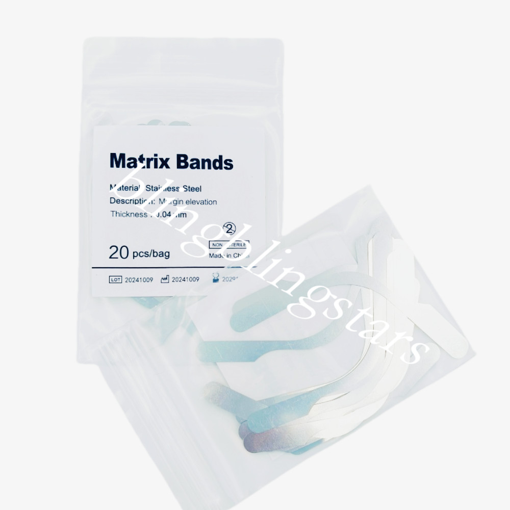20 Pcs/Bag Dental Stainless Steel Margin Elevation Gingival Matrices Matrix Band