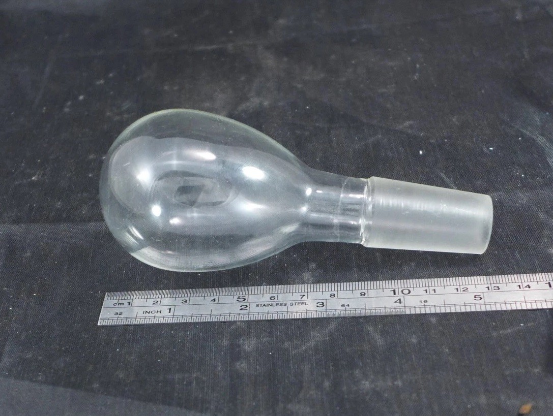 Set of 2 || Round-bottom flasks with MALE 24/40 ground glass inner joint, 75ml