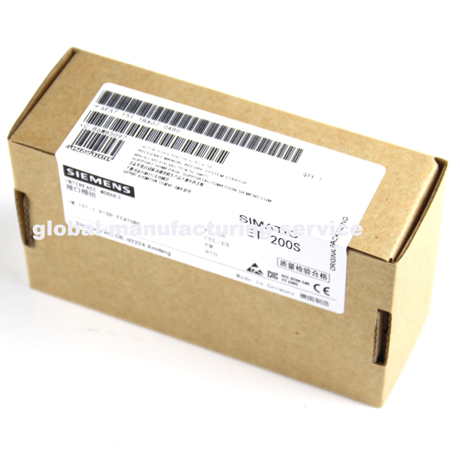 SIEMENS 6ES7 151-1BA02-0AB0 SIMATIC DP INTERFACE MODULE IM151-1 HIGH FEATURE PLC