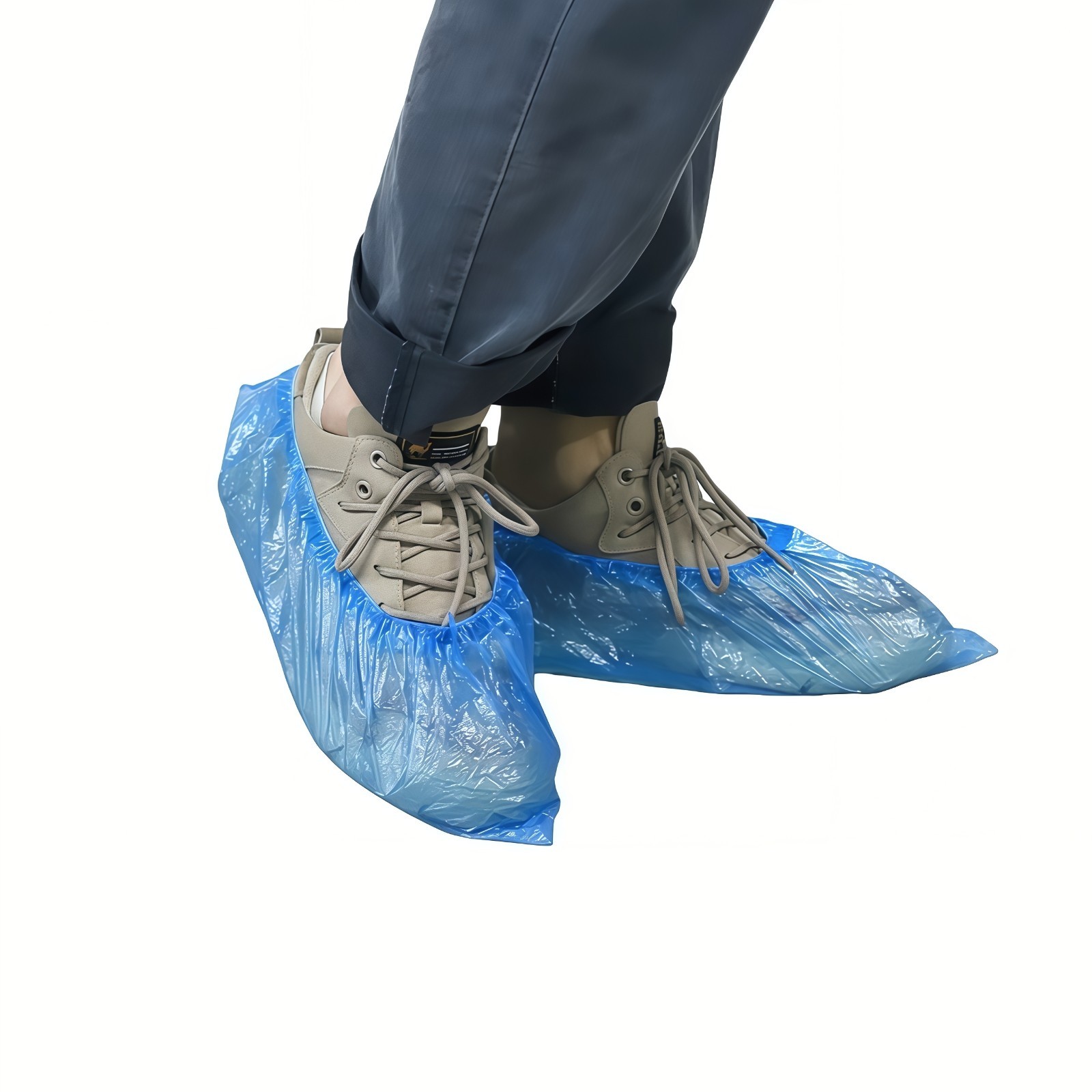 100 Pieces Disposable Plastic Shoe Cover Waterproof Shoe Polyethylene Cover