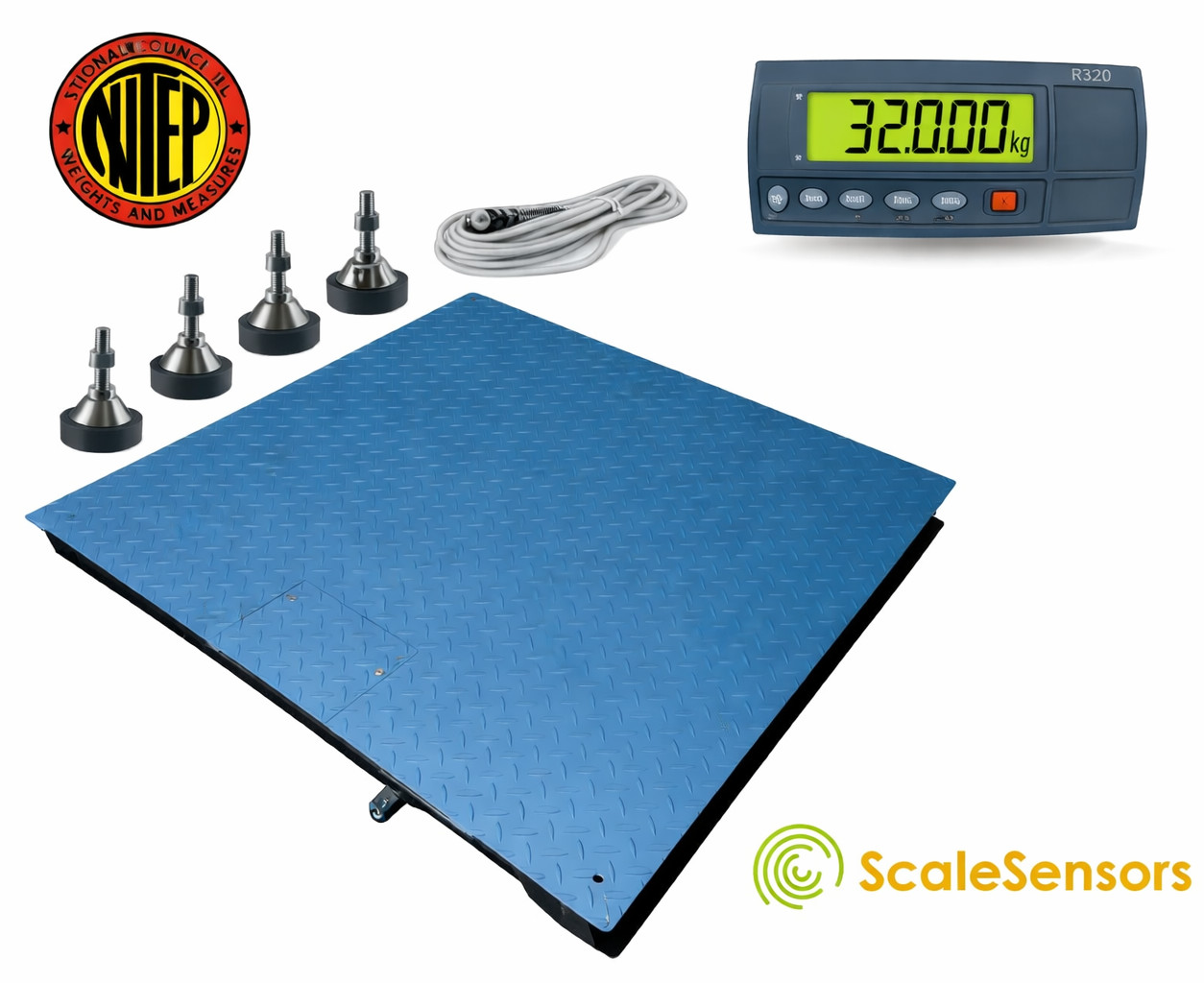 4×4 (48×48) NTEP Heavy Duty Floor Scale w/ SS 350 Digital Indicator