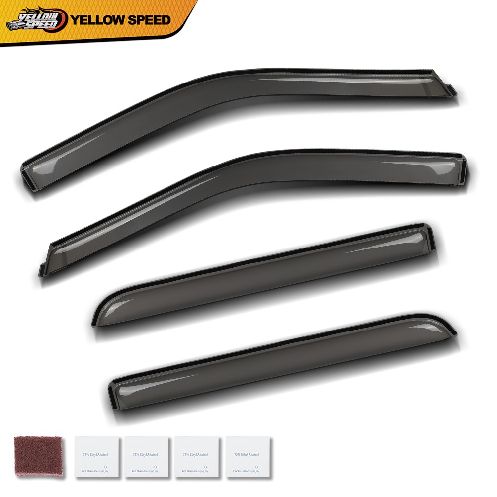 Window Visor Rain Guards Fit For Ford F150 Raptor Super Duty SuperCrew 2015-2026