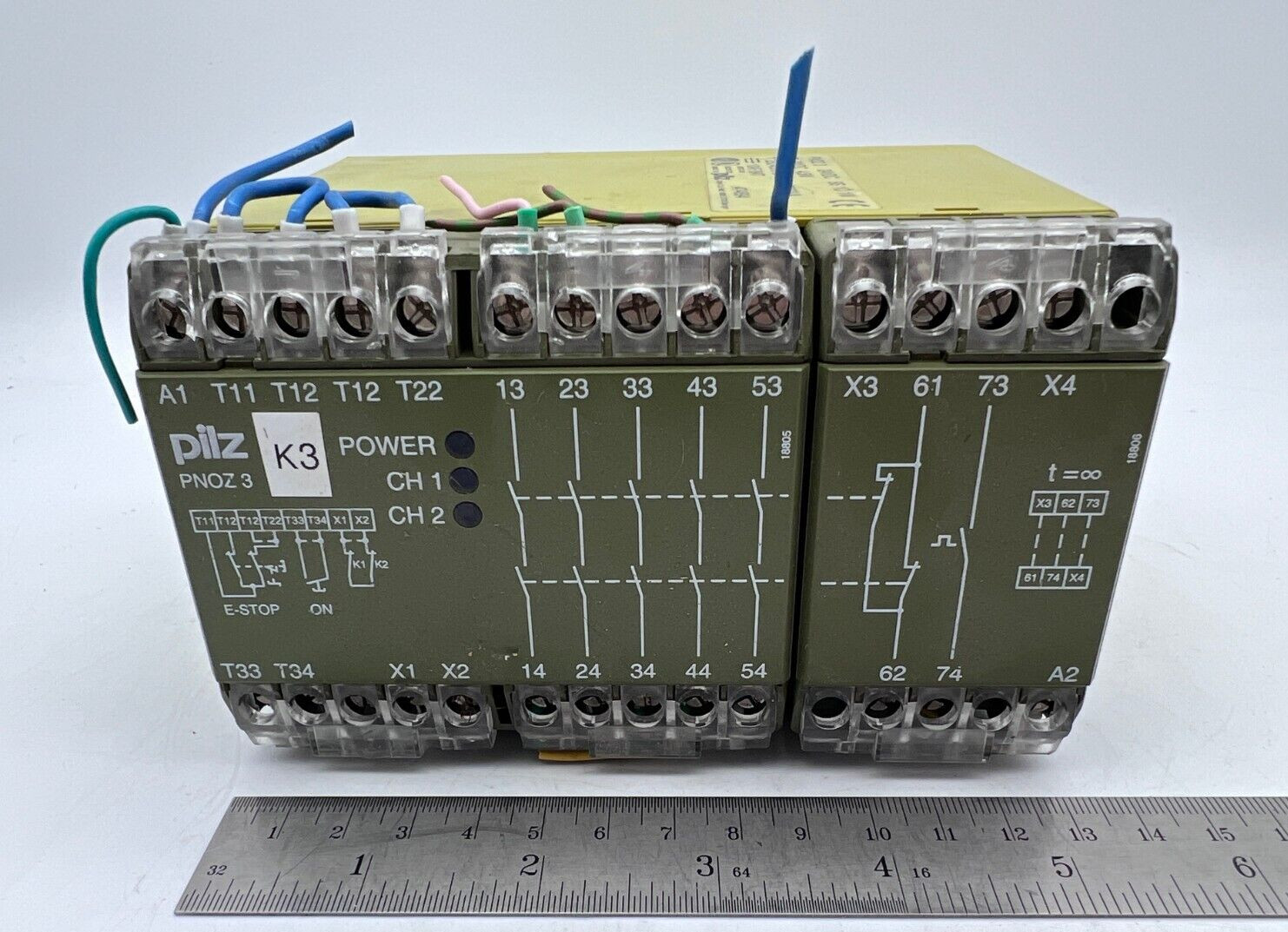 PILZ PNOZ 3 5S 474894 Safety Emergency Stop Relay 24VDC 4,5W DIN GERMANY