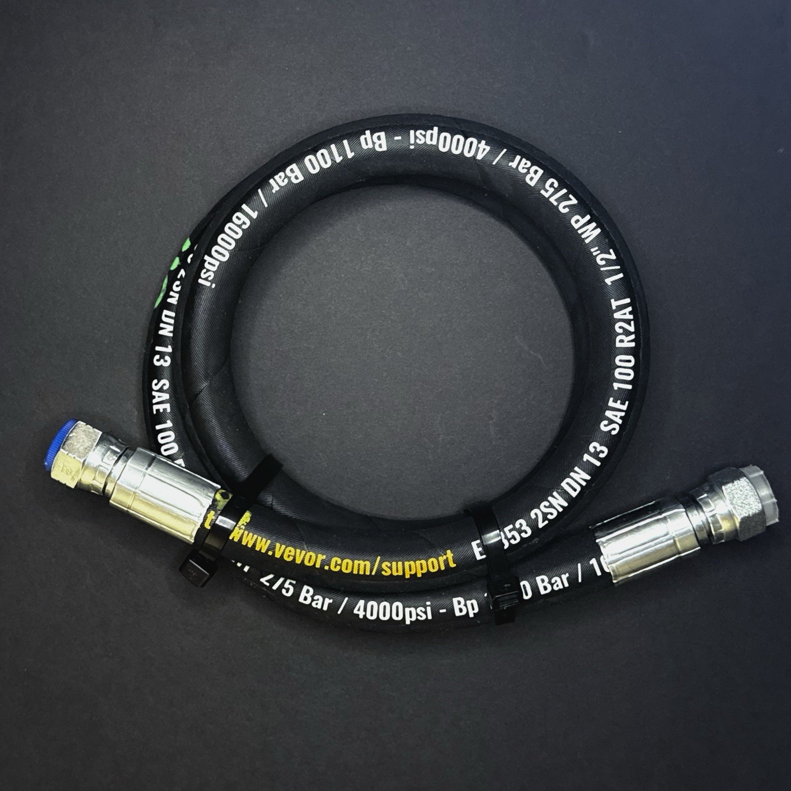 1/2″ Hydraulic Hose Assembly with 2- Female JIC 37° Swivel Ends, #8 JIC (3/4-16)