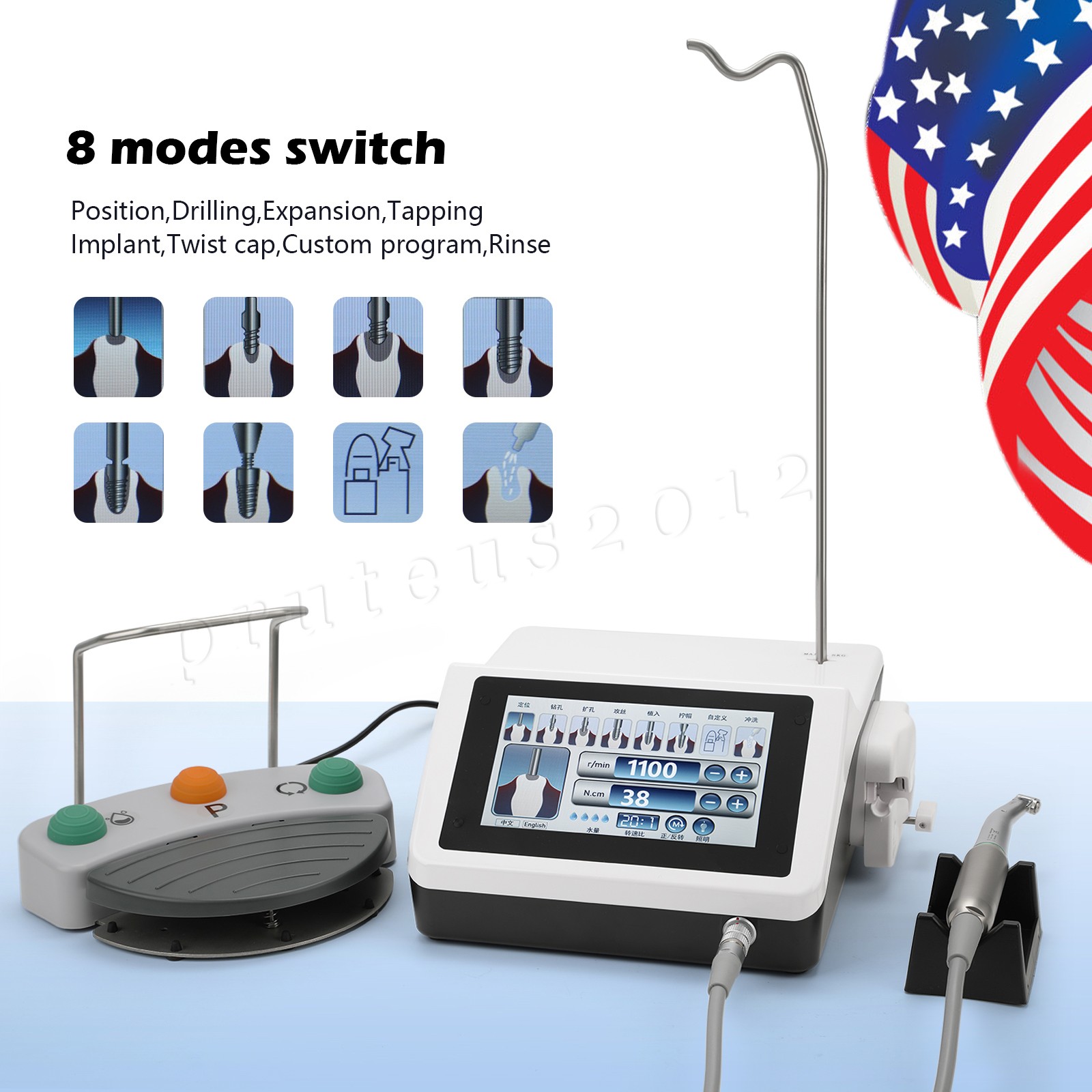USA Dental LED E-generator High Speed Handpiece Fiber Optic 4 Holes NSK Style
